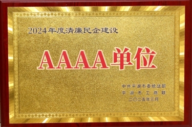 喜报！888集团电子游戏(中国游)有限公司官网纸业荣获平湖市2024年度清廉民营企业建设AAAA级单元称号